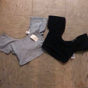 Forever 21 Cross Back Crop Tee Bundle